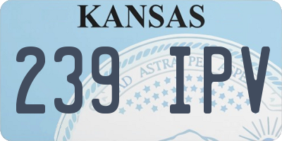 KS license plate 239IPV