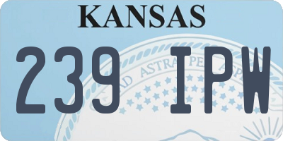 KS license plate 239IPW