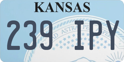 KS license plate 239IPY