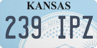 KS license plate 239IPZ