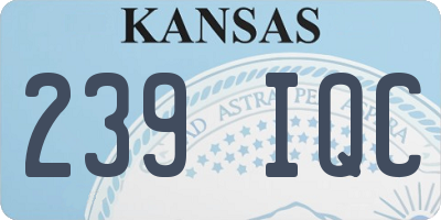 KS license plate 239IQC