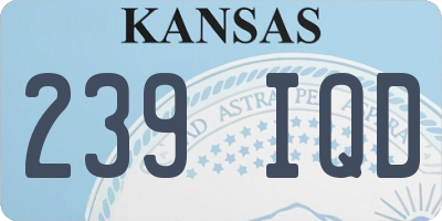 KS license plate 239IQD