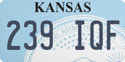 KS license plate 239IQF
