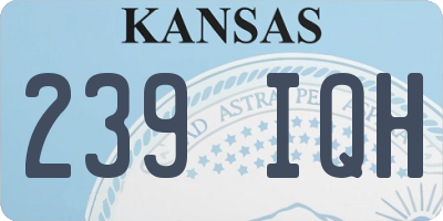 KS license plate 239IQH