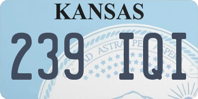 KS license plate 239IQI