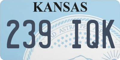 KS license plate 239IQK