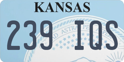 KS license plate 239IQS