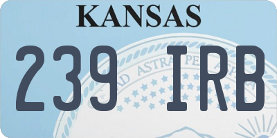 KS license plate 239IRB