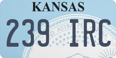 KS license plate 239IRC
