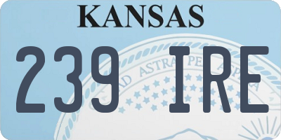KS license plate 239IRE