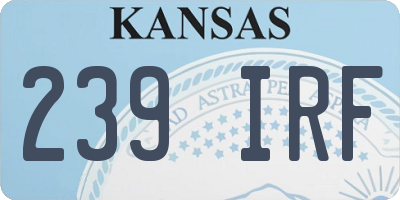 KS license plate 239IRF