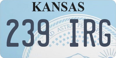KS license plate 239IRG
