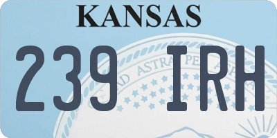 KS license plate 239IRH