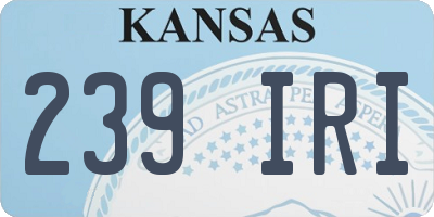 KS license plate 239IRI