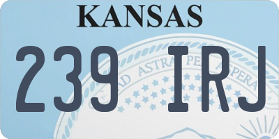 KS license plate 239IRJ