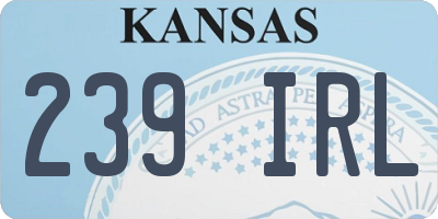 KS license plate 239IRL