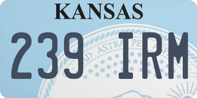 KS license plate 239IRM