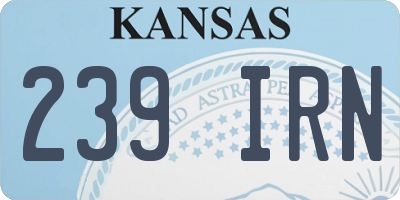 KS license plate 239IRN