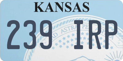 KS license plate 239IRP