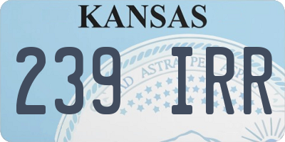KS license plate 239IRR