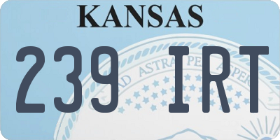 KS license plate 239IRT