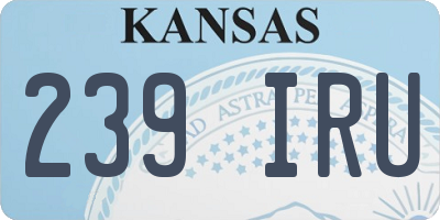 KS license plate 239IRU