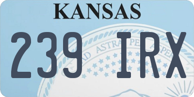 KS license plate 239IRX