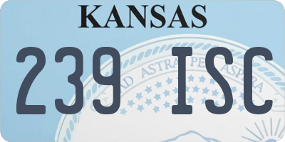 KS license plate 239ISC