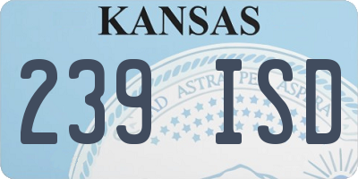 KS license plate 239ISD