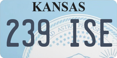 KS license plate 239ISE