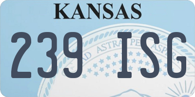 KS license plate 239ISG