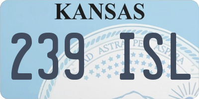KS license plate 239ISL