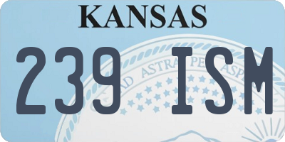 KS license plate 239ISM