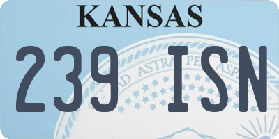 KS license plate 239ISN