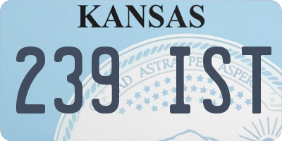 KS license plate 239IST