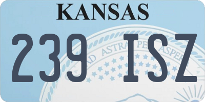 KS license plate 239ISZ