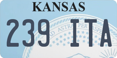 KS license plate 239ITA