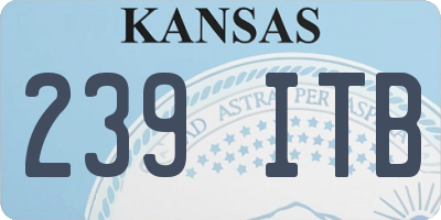 KS license plate 239ITB