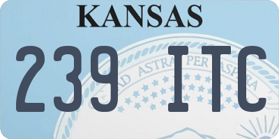 KS license plate 239ITC