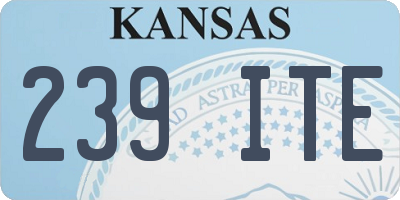 KS license plate 239ITE