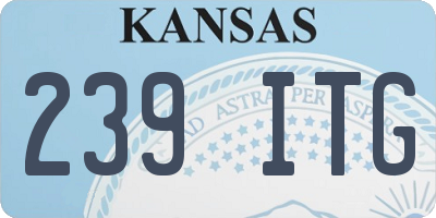 KS license plate 239ITG