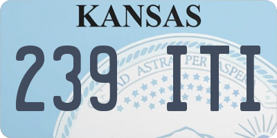 KS license plate 239ITI
