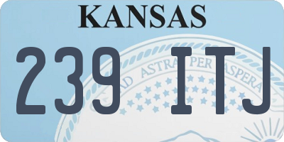 KS license plate 239ITJ