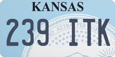 KS license plate 239ITK