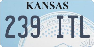 KS license plate 239ITL