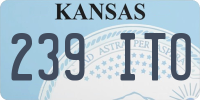 KS license plate 239ITO