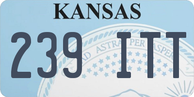 KS license plate 239ITT