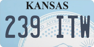 KS license plate 239ITW