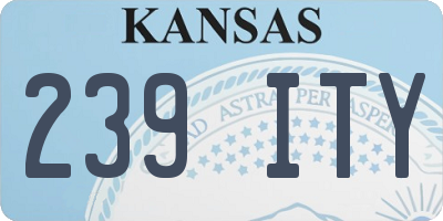KS license plate 239ITY