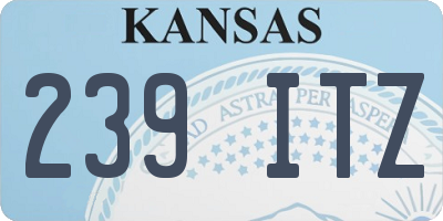 KS license plate 239ITZ